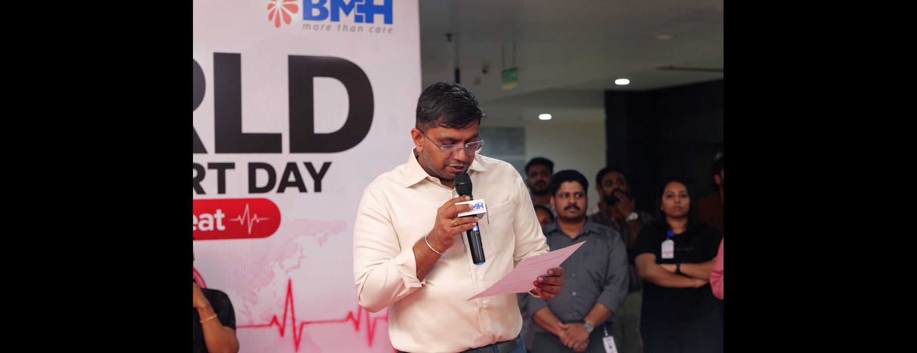 World Heart Day 2026 celebration at BMH Thodupuzha with heart health awareness and fitness challenges.