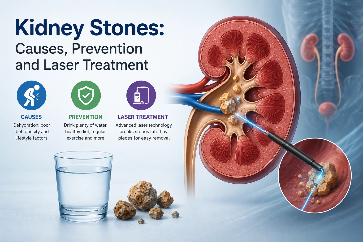 Kidney Stones: Causes, Prevention and Laser Treatment