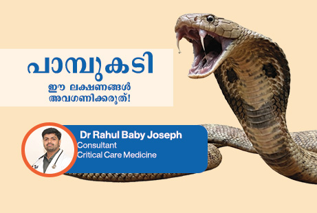 Critical Care specialist Dr Rahul Baby  explains Snake Bite First Aid & Treatment Guide